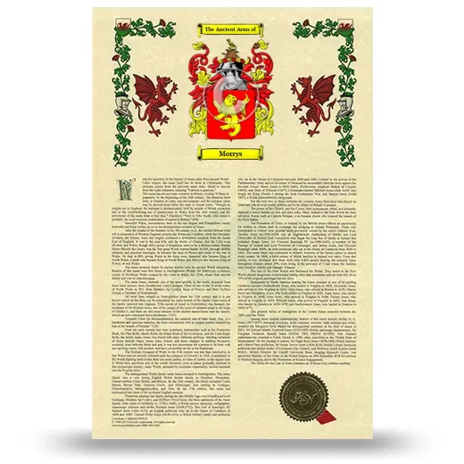 Morrys Armorial History with Coat of Arms