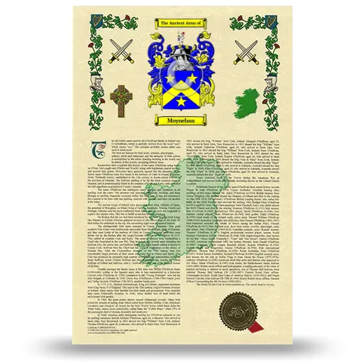 Moynehan Armorial History with Coat of Arms