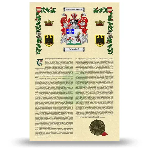 Mundorf Armorial History with Coat of Arms