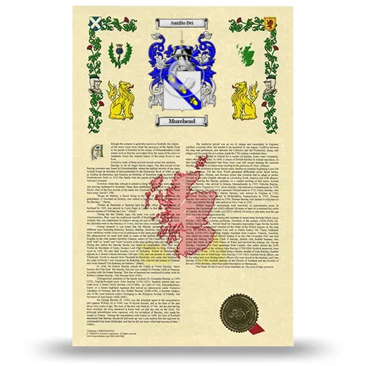 Murehead Armorial History with Coat of Arms