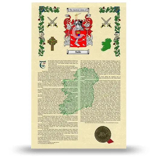 Nalle Armorial History with Coat of Arms