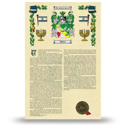 Netter Armorial History with Coat of Arms