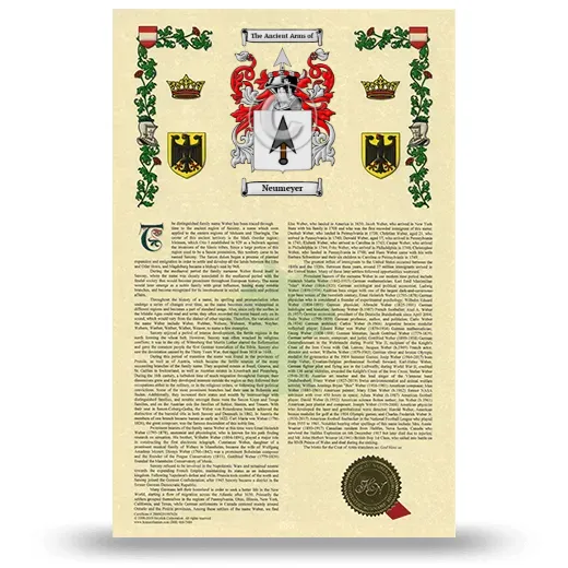 Neumeyer Armorial History with Coat of Arms