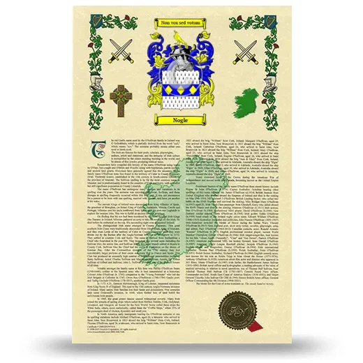 Nogle Armorial History with Coat of Arms