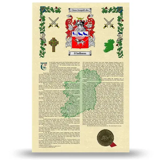 O halloran Armorial History with Coat of Arms