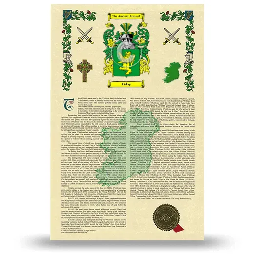 Odoy Armorial History with Coat of Arms