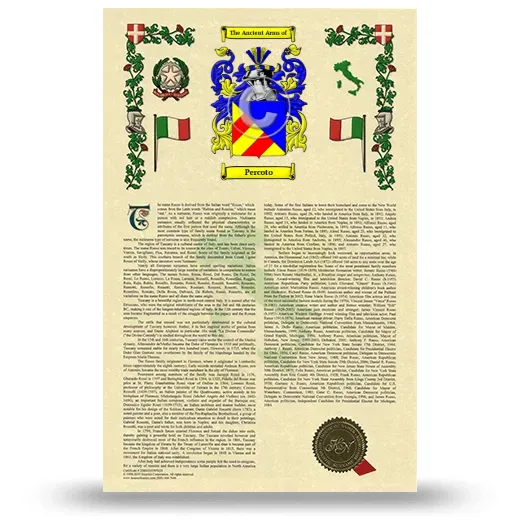 Percoto Armorial History with Coat of Arms