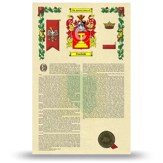Porebski Armorial History with Coat of Arms
