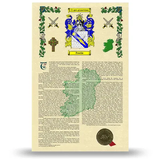 Powtie Armorial History with Coat of Arms