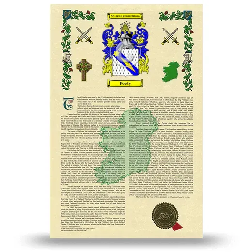 Powty Armorial History with Coat of Arms