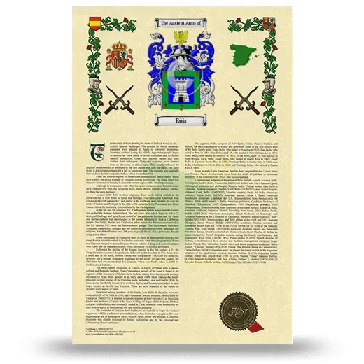 Ròis Armorial History with Coat of Arms