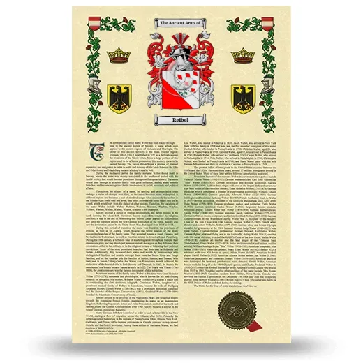Reibel Armorial History with Coat of Arms