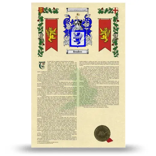 Renders Armorial History with Coat of Arms