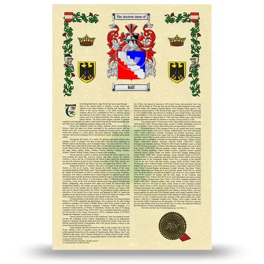 Riff Armorial History with Coat of Arms