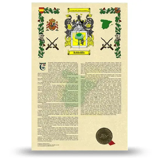 Robledillo Armorial History with Coat of Arms