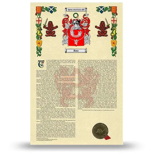 Ross Armorial History with Coat of Arms