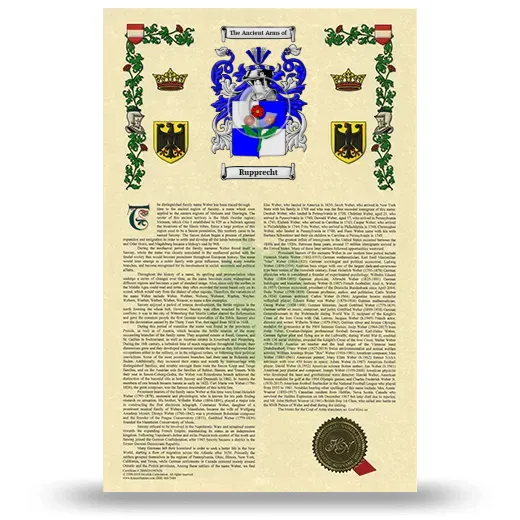 Rupprecht Armorial History with Coat of Arms