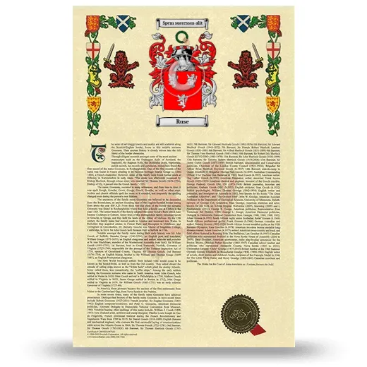Ruse Armorial History with Coat of Arms