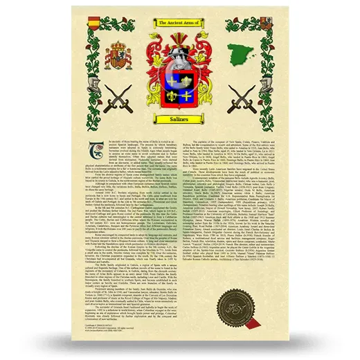 Salines Armorial History with Coat of Arms