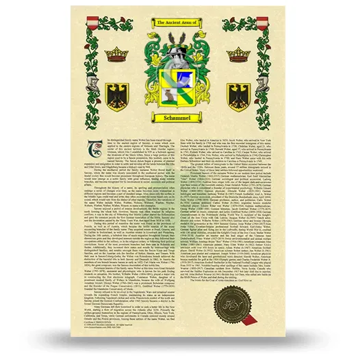 Schammel Armorial History with Coat of Arms