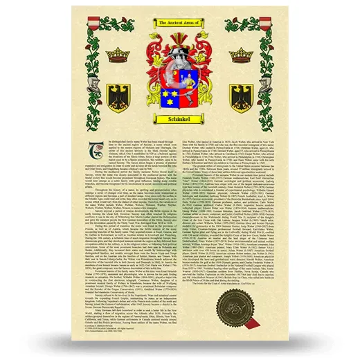 Schinkel Armorial History with Coat of Arms