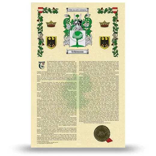 Schirmann Armorial History with Coat of Arms