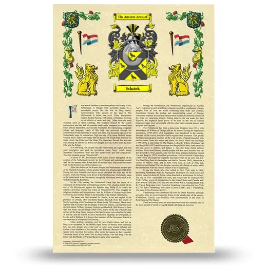 Schriek Armorial History with Coat of Arms