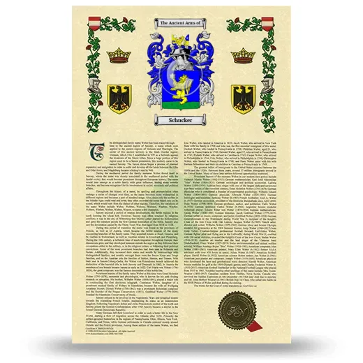 Schucker Armorial History with Coat of Arms
