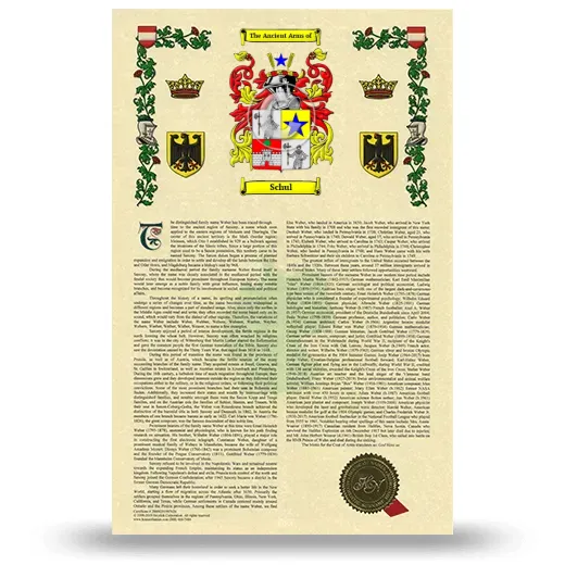 Schul Armorial History with Coat of Arms