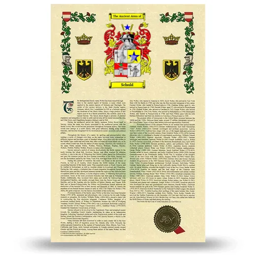 Schuld Armorial History with Coat of Arms