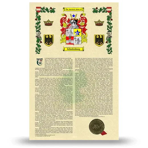 Schulenburg Armorial History with Coat of Arms