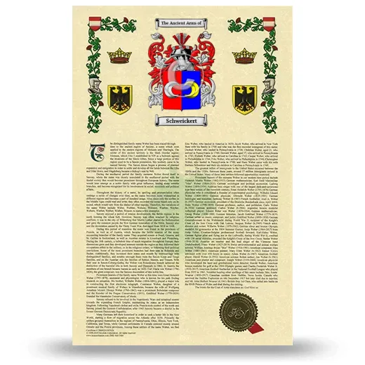 Schweickert Armorial History with Coat of Arms