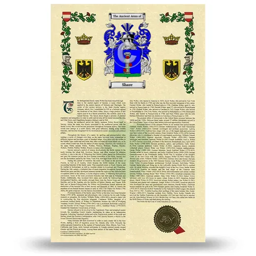 Share Armorial History with Coat of Arms