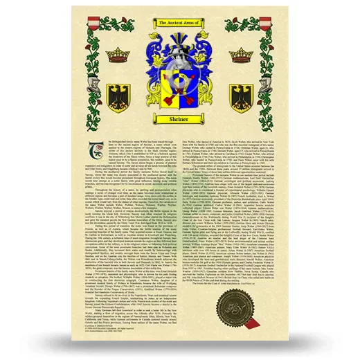 Shriner Armorial History with Coat of Arms