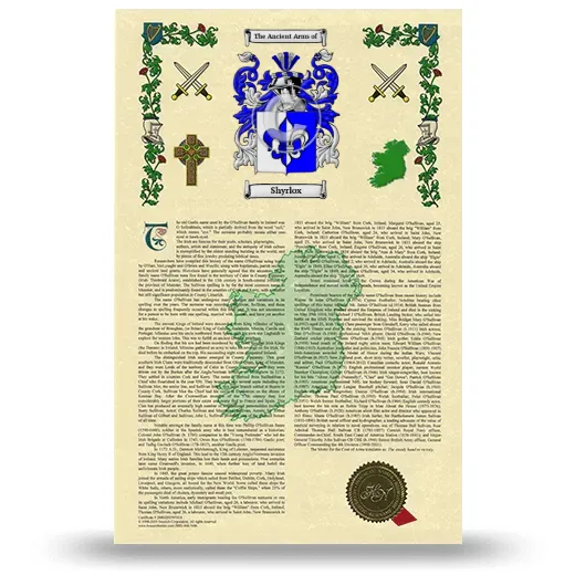 Shyrlox Armorial History with Coat of Arms