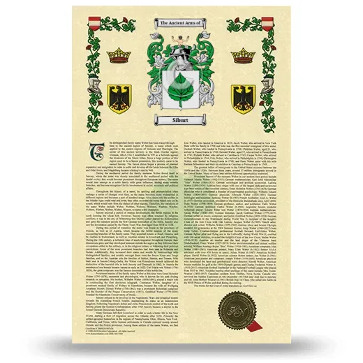 Siburt Armorial History with Coat of Arms