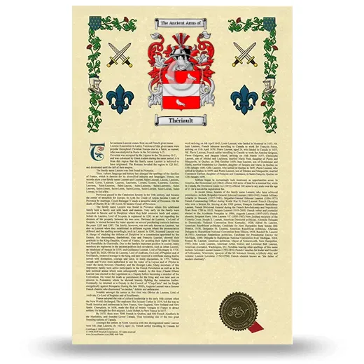 Thériault Armorial History with Coat of Arms