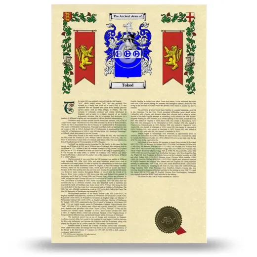 Tokod Armorial History with Coat of Arms