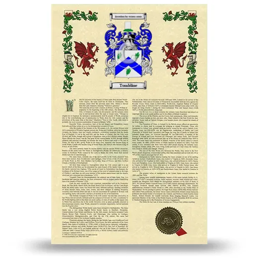 Tombline Armorial History with Coat of Arms