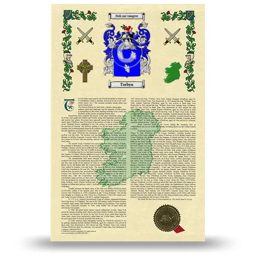 Torbyn Armorial History with Coat of Arms