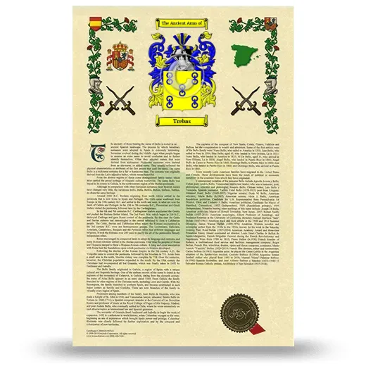 Trebas Armorial History with Coat of Arms
