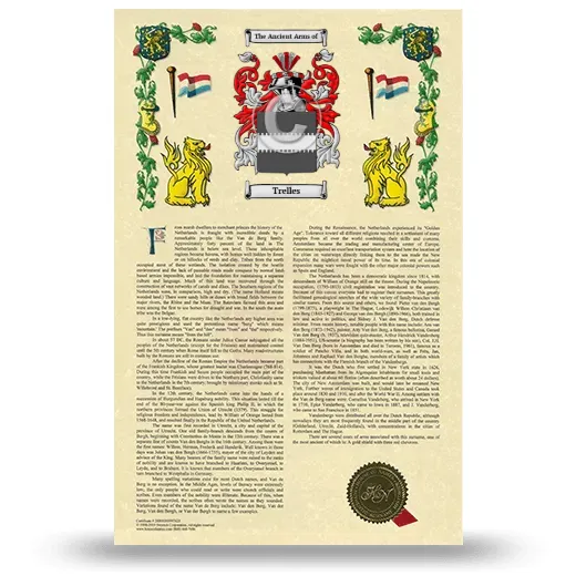 Trelles Armorial History with Coat of Arms