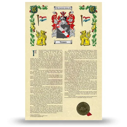 Vermes Armorial History with Coat of Arms