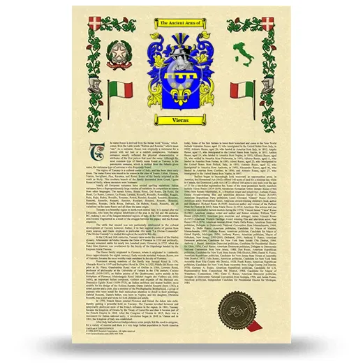 Vieras Armorial History with Coat of Arms