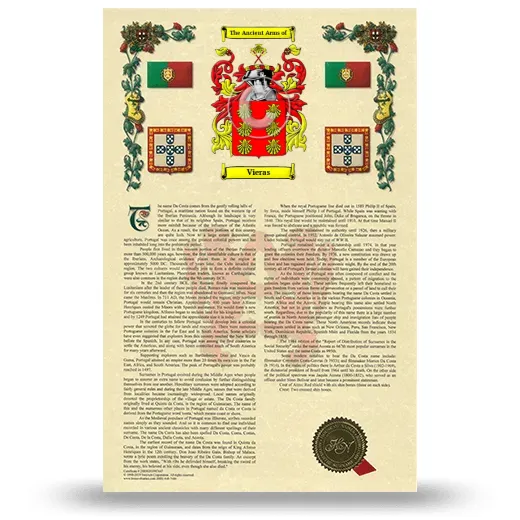 Vieras Armorial History with Coat of Arms