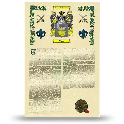 Virsis Armorial History with Coat of Arms