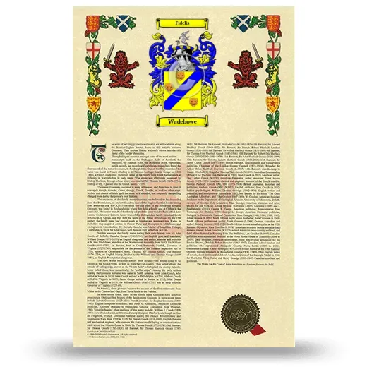 Wadehowe Armorial History with Coat of Arms