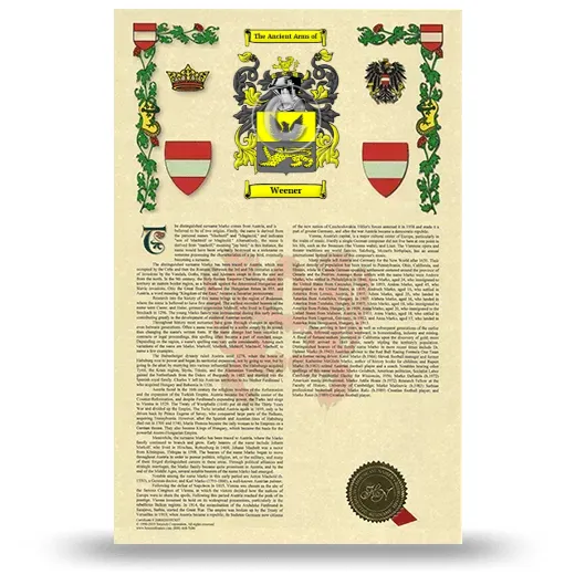 Weener Armorial History with Coat of Arms