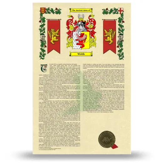 Weith Armorial History with Coat of Arms