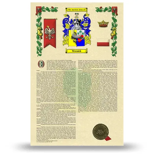 Wernick Armorial History with Coat of Arms